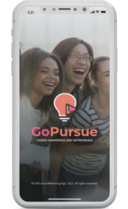 Cell Phone Mockup with GoPursue logo
